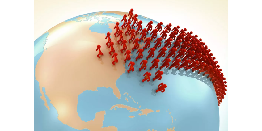 Сотня пытающихся прорваться в США мигрантов сбила с ног бойцов Нацгвардии Техаса