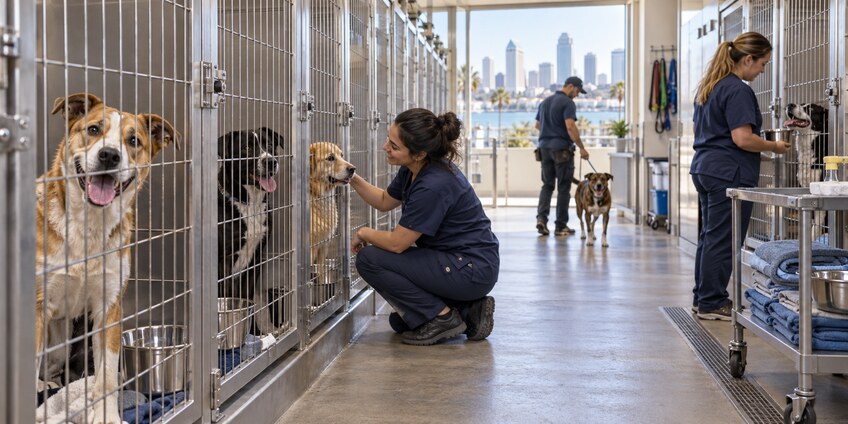 Приюты San Diego Humane Society переполнены собаками
