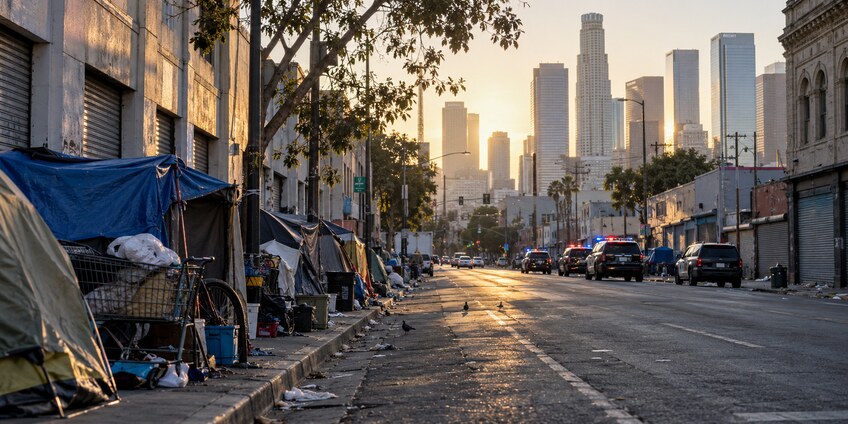 В ходе операции против наркоторговли на Skid Row задержали 23 человека
