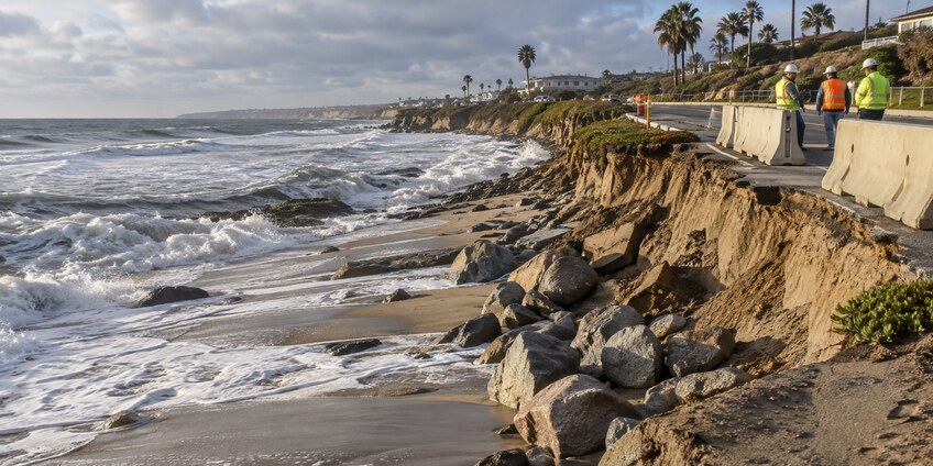Карлсбад объявил режим ЧС из-за эрозии у Tamarack State Beach