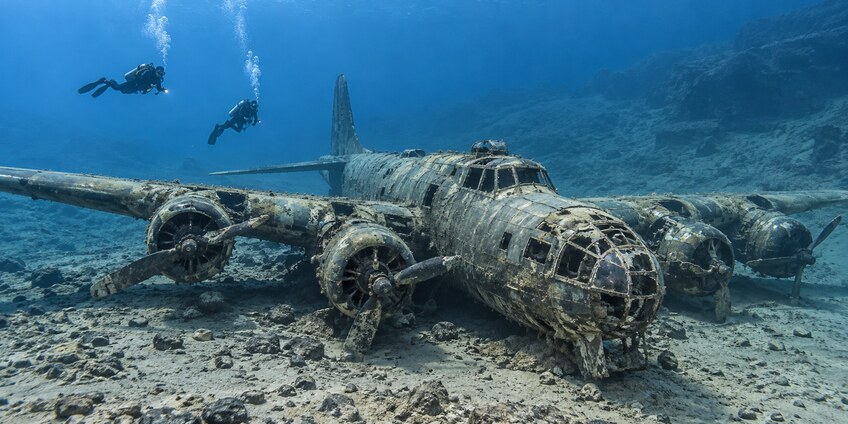 Затонувший B-29 на озере Мид открыли для дайверов