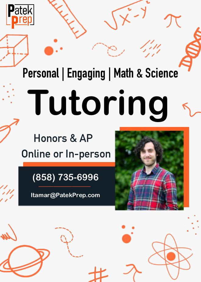 Providing passionate & engaging STEM Tutoring.  Personalized Math & Science tutoring in San Diego!